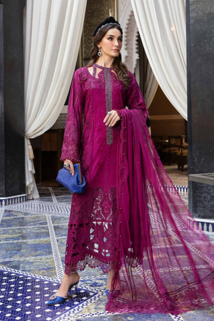 Embriodered cotton unstitched 3pc