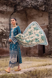 Chikankari cotton embroidered unstitched 3pc