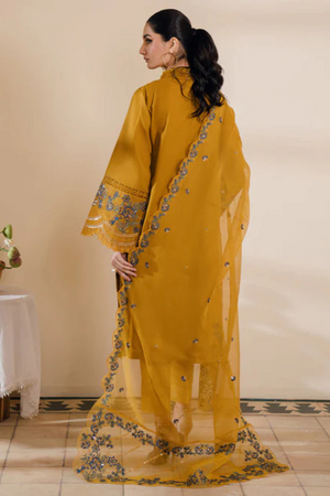 Cotton embriodered unstitched 3pc