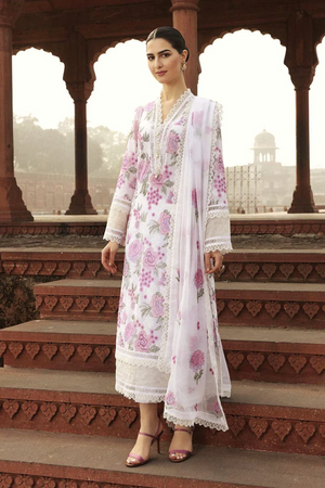 Cotton embroidered unstitched 3pc