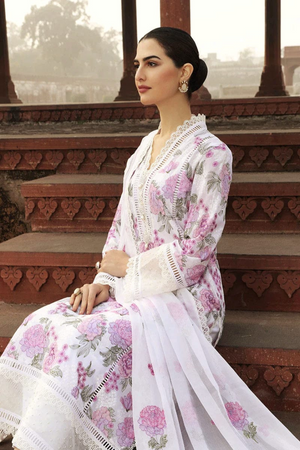 Cotton embroidered unstitched 3pc