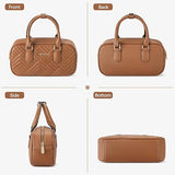 Bostanten  Vegan Leather Satchel Bag Handbags with Detachable Strap