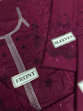 Embriodered cotton unstitched 3pc