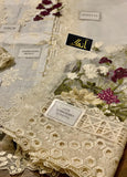 Chikankari cotton embroidered unstitched 3pc