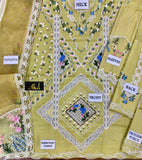 Cotton embroidered summer unstitched 3pc