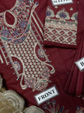 Embroidered cotton unstitched 3pc