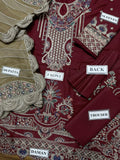 Embroidered cotton unstitched 3pc