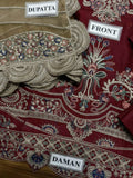 Embroidered cotton unstitched 3pc
