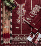 Cotton embroidered summer unstitched 3pc